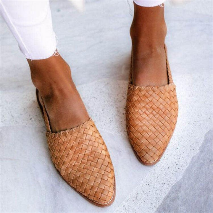 Mules Plates Tressées Pour Femmes | Confortable