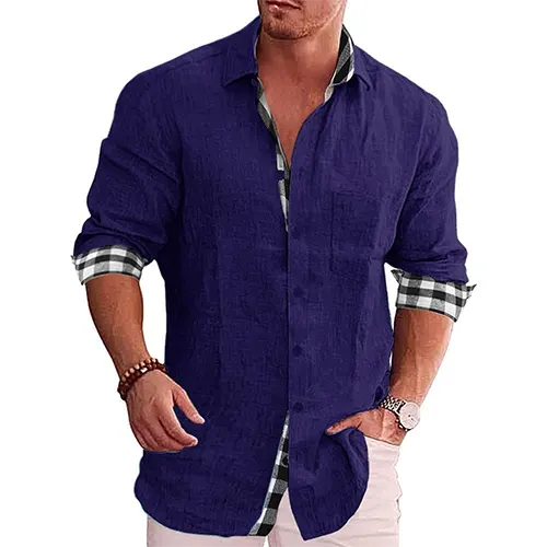Casual Long Sleeve Summer Shirt for Men | Plaid