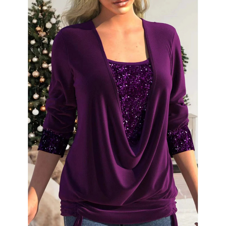 Ziskara | Top Donna Con Paillettes | Elegante