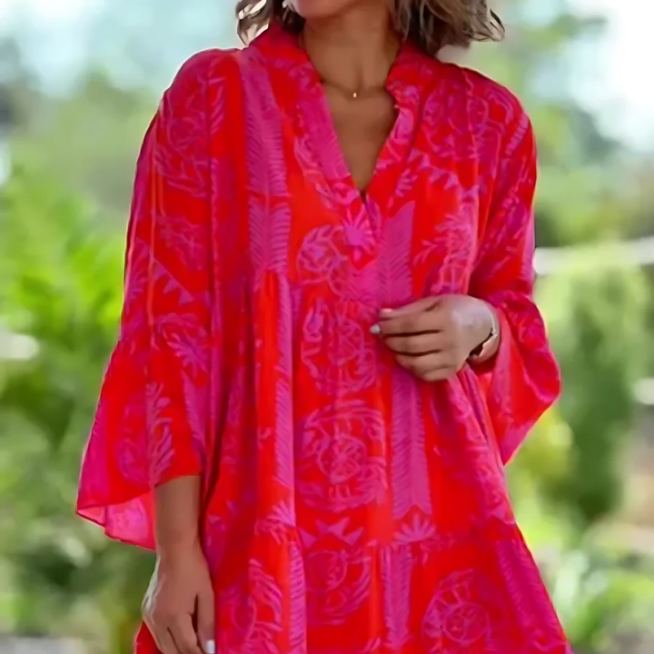 Name | Stilvolles Sommerkleid | Rot
