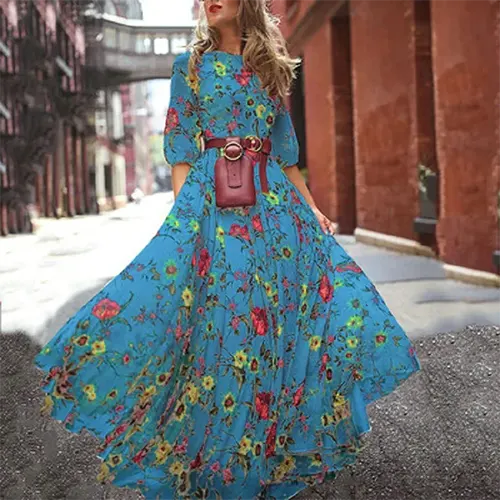 Abito floreale estivo per donne | Maxi