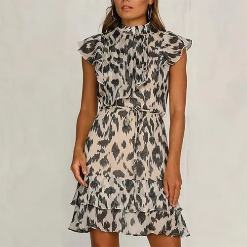 Robe Élégante À Manches Courtes Et Transparentes Pour Femmes | Mini