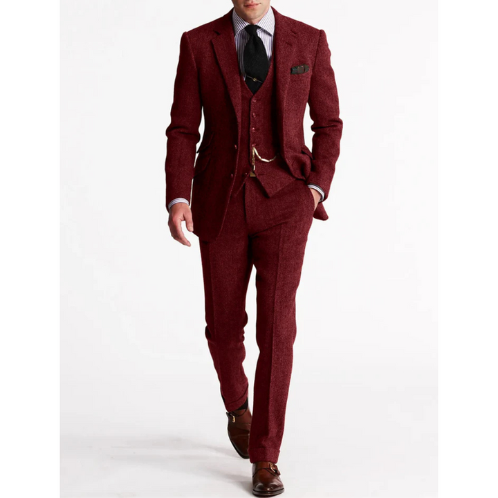 Costume D'invité De Mariage Vintage Trois Pièces Pour Hommes | Classique