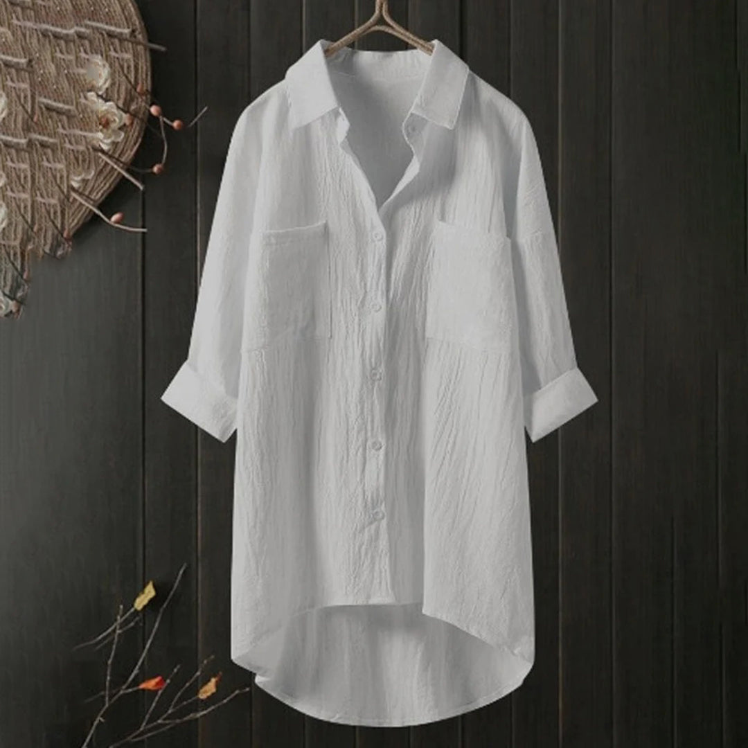 Chemise Longue Et Surdimensionnée À Boutons Pour Femmes | Décontractée