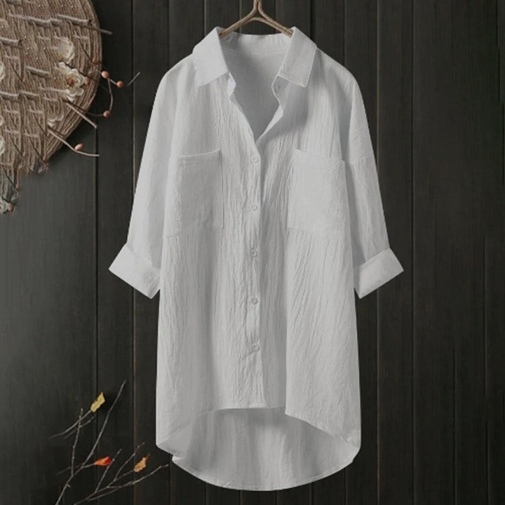 Chemise Longue Et Surdimensionnée À Boutons Pour Femmes | Décontractée