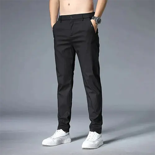 Casual Straight Cut Pants for Men | High waist