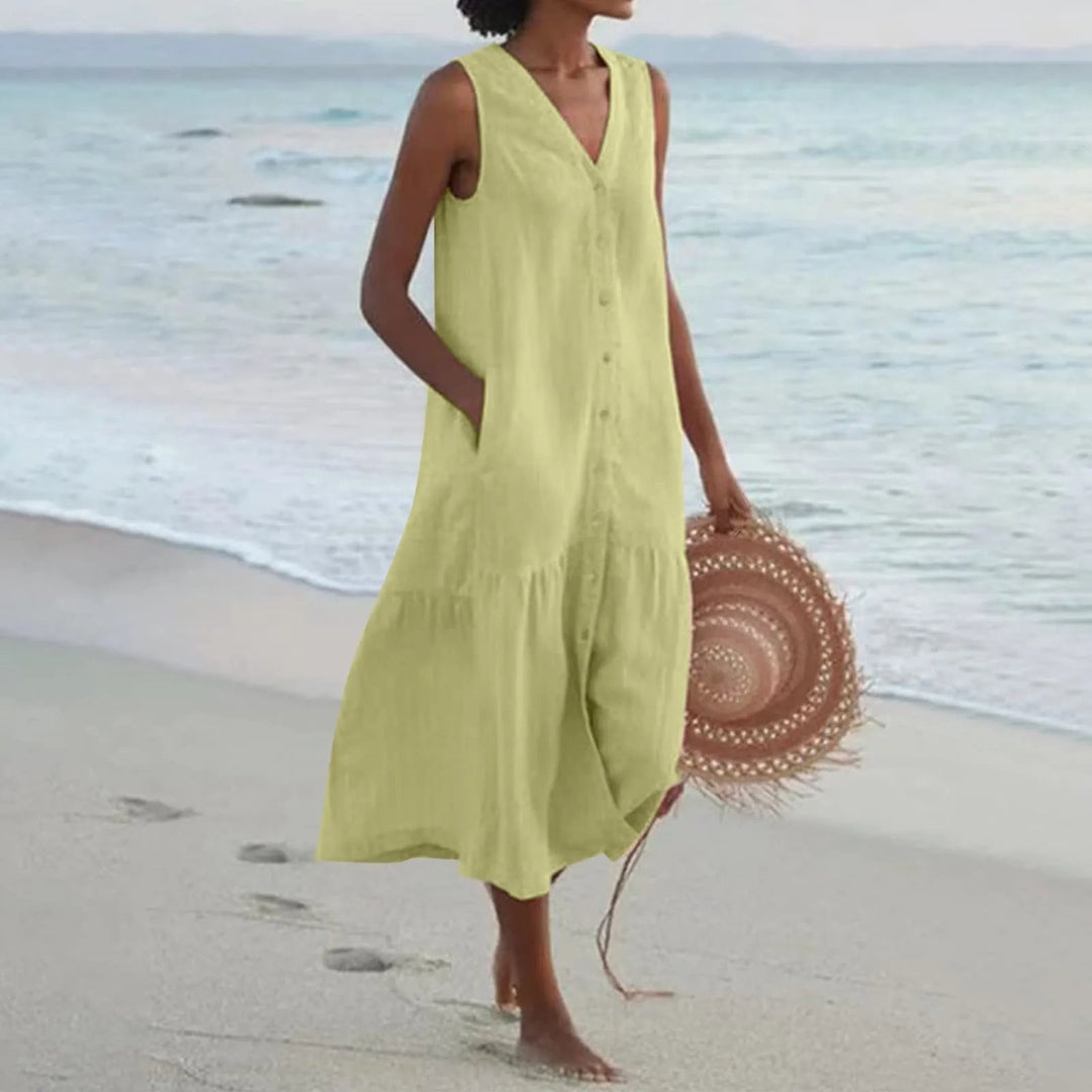 Lena | Robe à col en V pour femmes