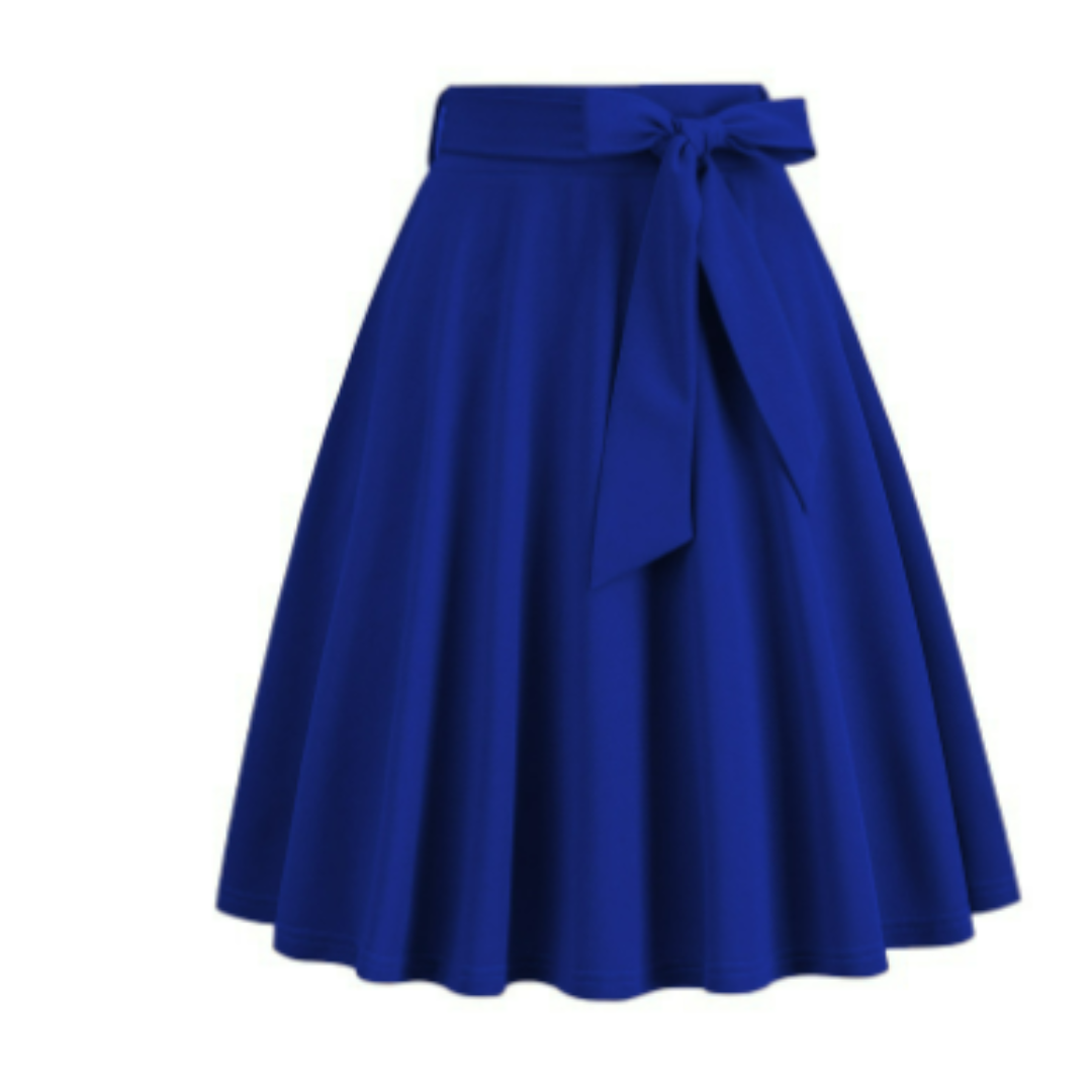 Femmes Jupe Mi-longue Taille Haute | Nœud Papillon