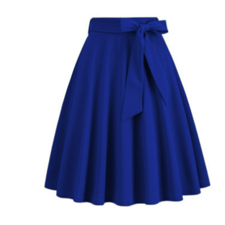 Femmes Jupe Mi-longue Taille Haute | Nœud Papillon