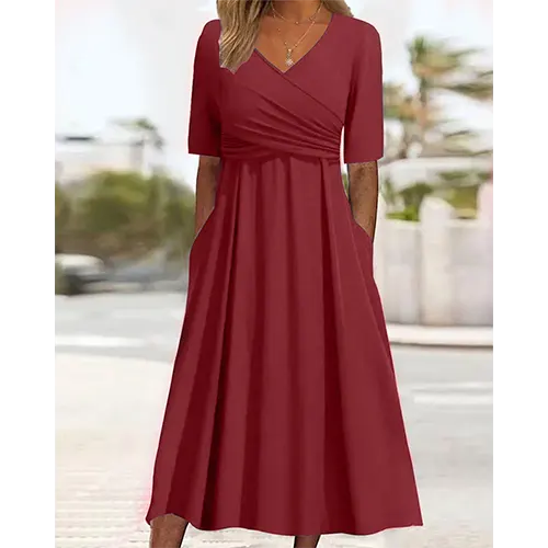 Abito da cocktail avvolgente chic per donne | Midi