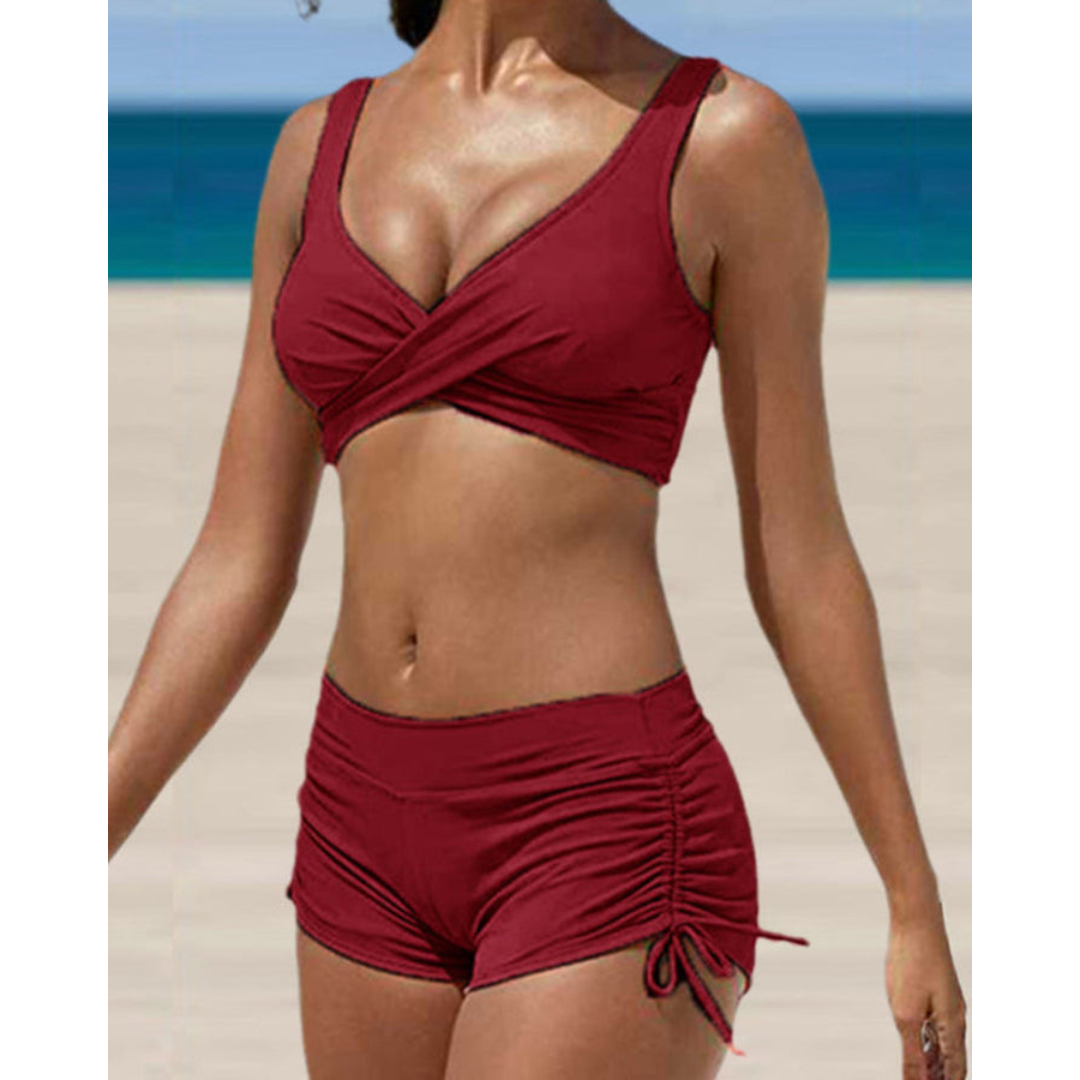 Maillot De Bain Deux Pièces Imprimé Pour Femme | Réglable