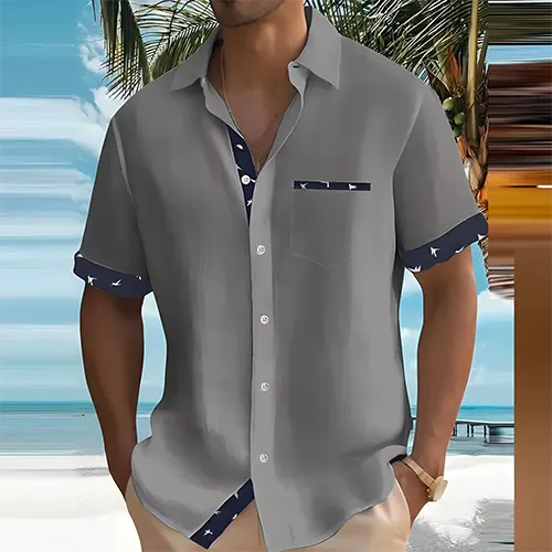 Chemise D'été À Manches Courtes Pour Hommes | Respirante