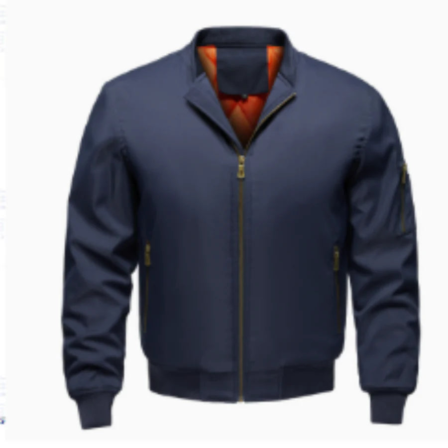 Veste De Bombardier Zippée Stylée Et Coupe-vent Pour Hommes | Chaud