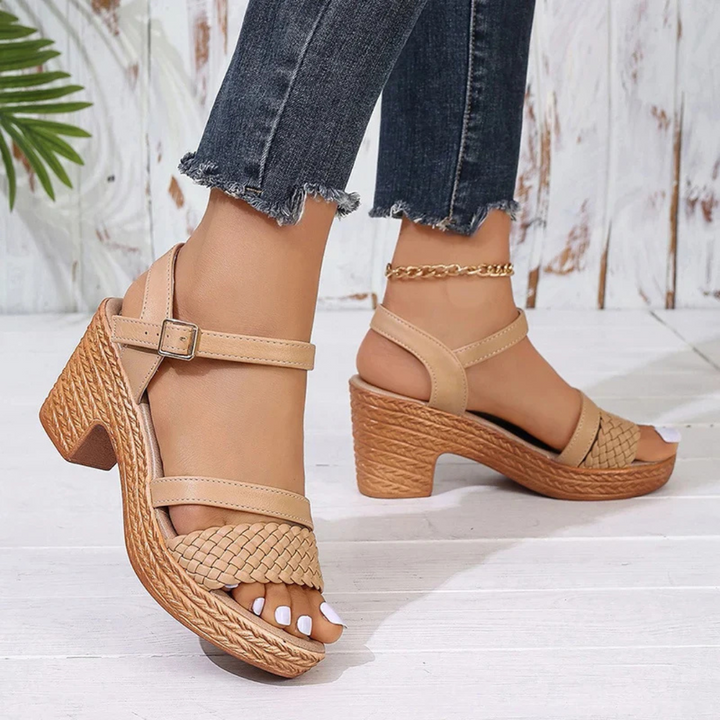 Sandales Compensées Femme À Brides | Talons Plateforme