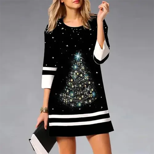 Vestito di Natale caldo per donne | Mini