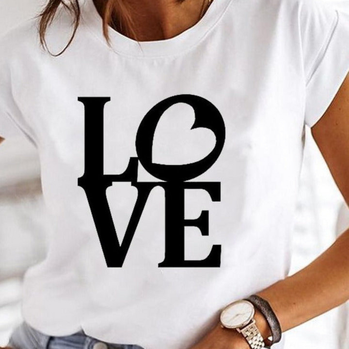 T-Shirt Grafik D'été Für Frauen | Kurze Ärmel