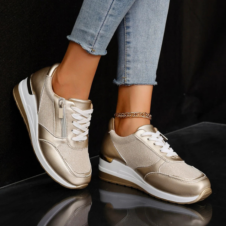 Baskets Confortables À Fermeture Éclair Pour Femmes | À Lacets
