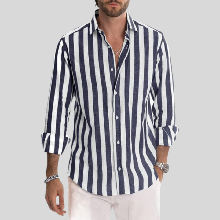 Chemise Décontractée À Manches Longues Pour Hommes | Button En Bas