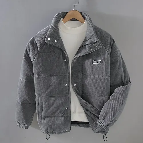 Veste Corduroy D'hiver Décontractée Pour Hommes | Bouton En Bas