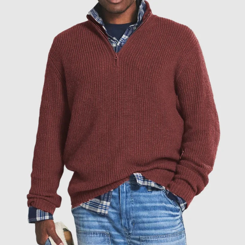 Maglione Invernale A Maniche Lunghe A Costine Per Uomo | Caldo