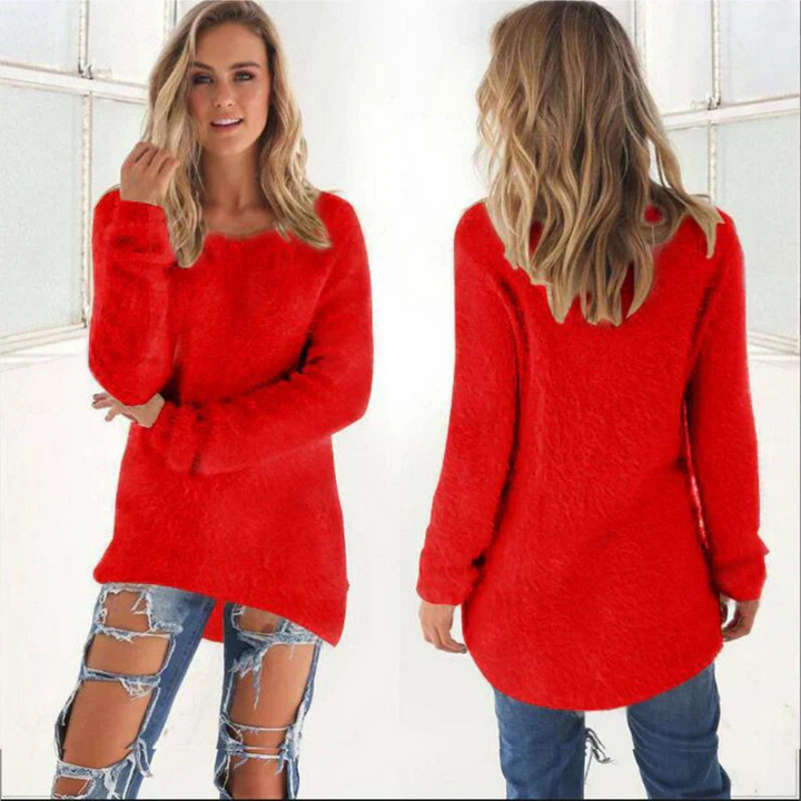 Eshaal | Damen Slim Fit Rundhals Pullover Warm | Lange Ärmel