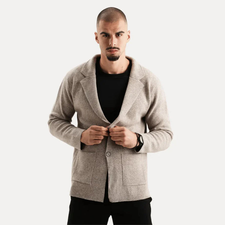 Herren Winter Warm Langarm Cardigan | Stricken