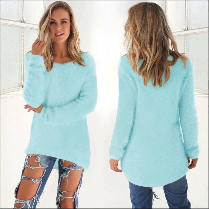 Eshaal | Damen Slim Fit Rundhals Pullover Warm | Lange Ärmel