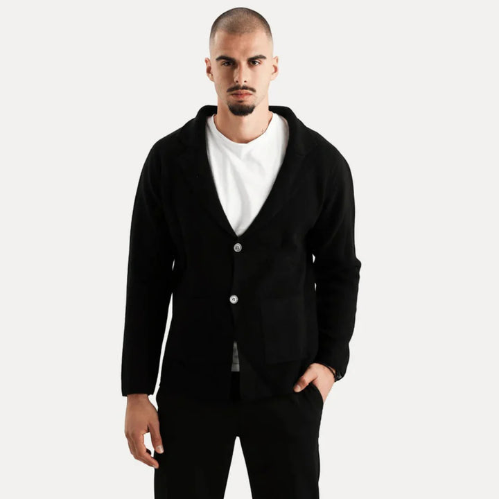 Herren Winter Warm Langarm Cardigan | Stricken