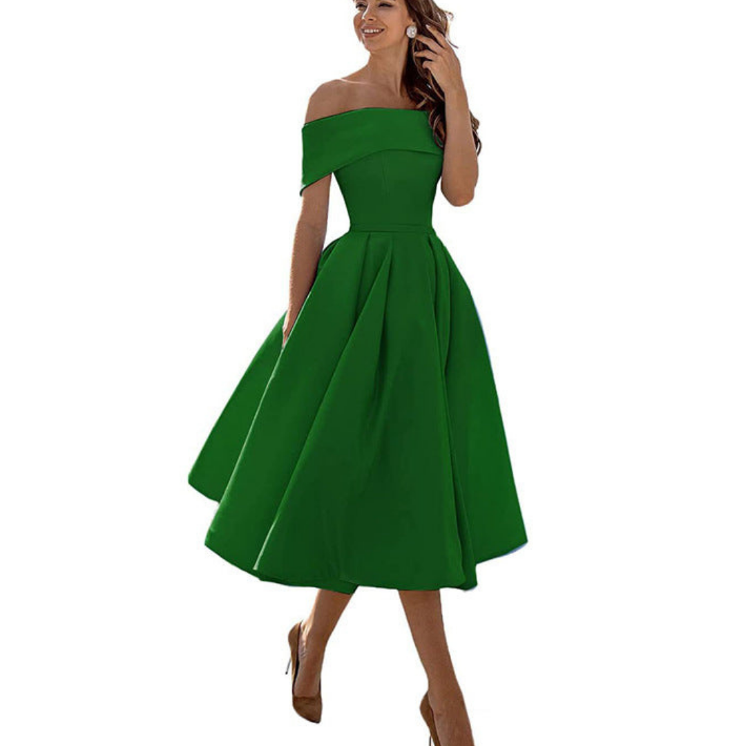 Robe Femme Plissée Sans Bretelles | Midi