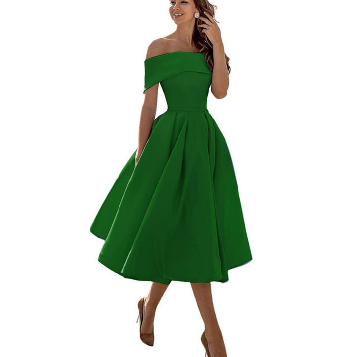 Robe Femme Plissée Sans Bretelles | Midi