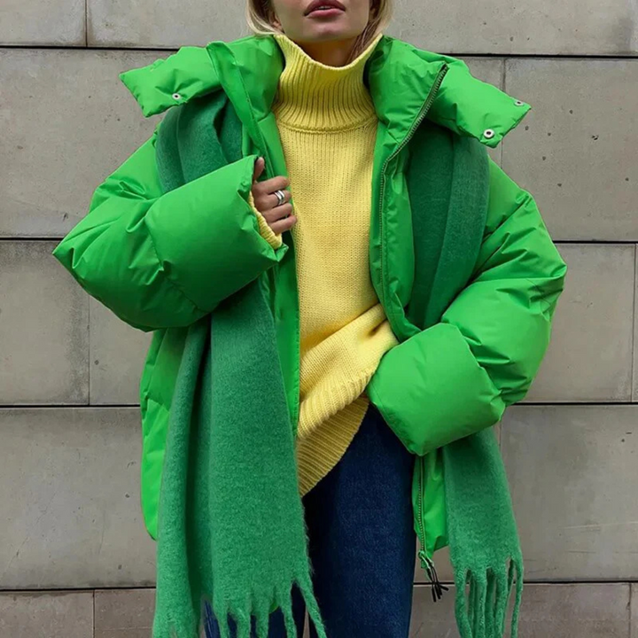 Stellian | Puffjacke mit Kapuze für Frauen | Übergroß