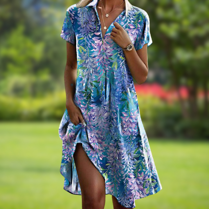 Variant image for Robe Longue Femme Élégante Imprimé Floral – Confort et Style-25