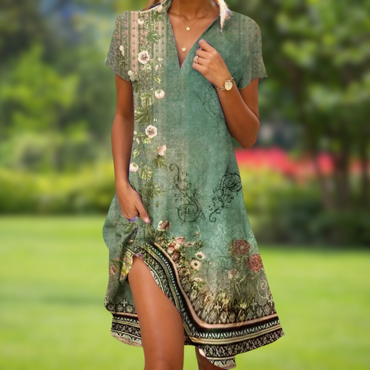 Variant image for Robe Longue Femme Élégante Imprimé Floral – Confort et Style-13
