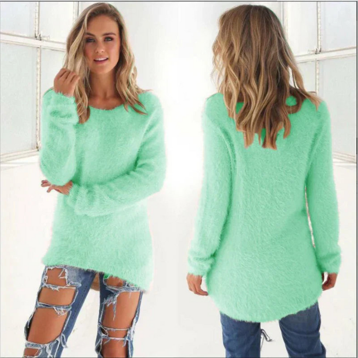 Eshaal | Damen Slim Fit Rundhals Pullover Warm | Lange Ärmel