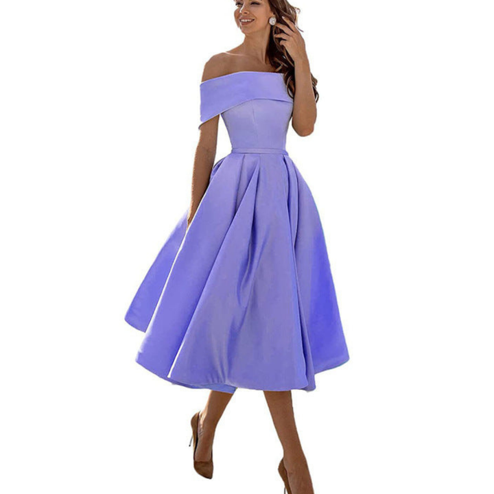 Robe Femme Plissée Sans Bretelles | Midi
