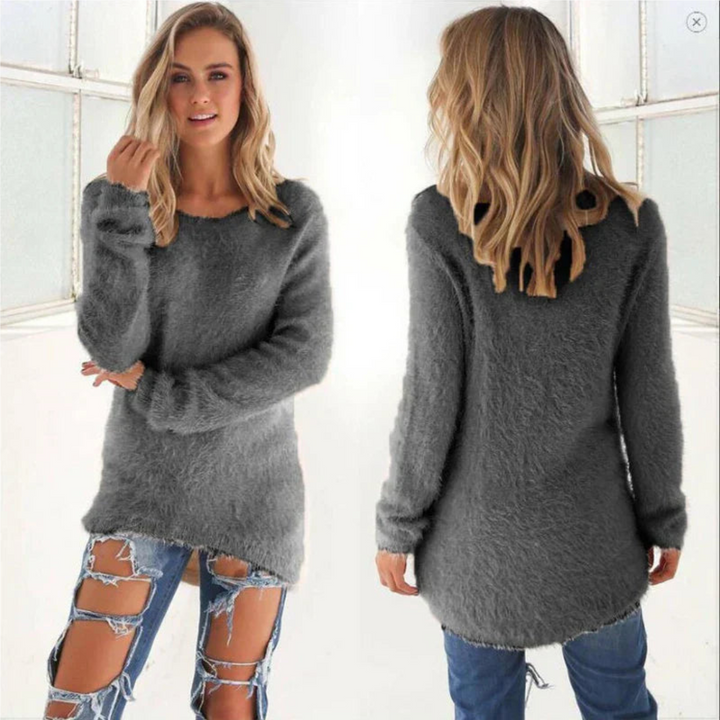 Eshaal | Damen Slim Fit Rundhals Pullover Warm | Lange Ärmel