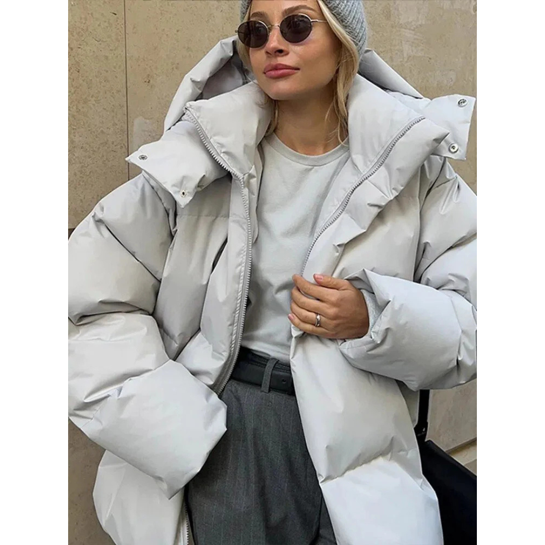 Stellian | Puffjacke mit Kapuze für Frauen | Übergroß