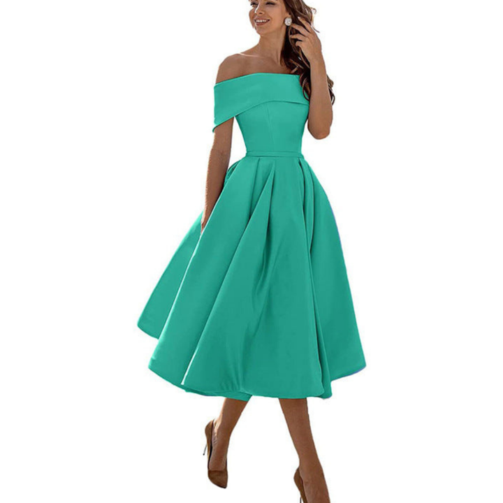 Robe Femme Plissée Sans Bretelles | Midi