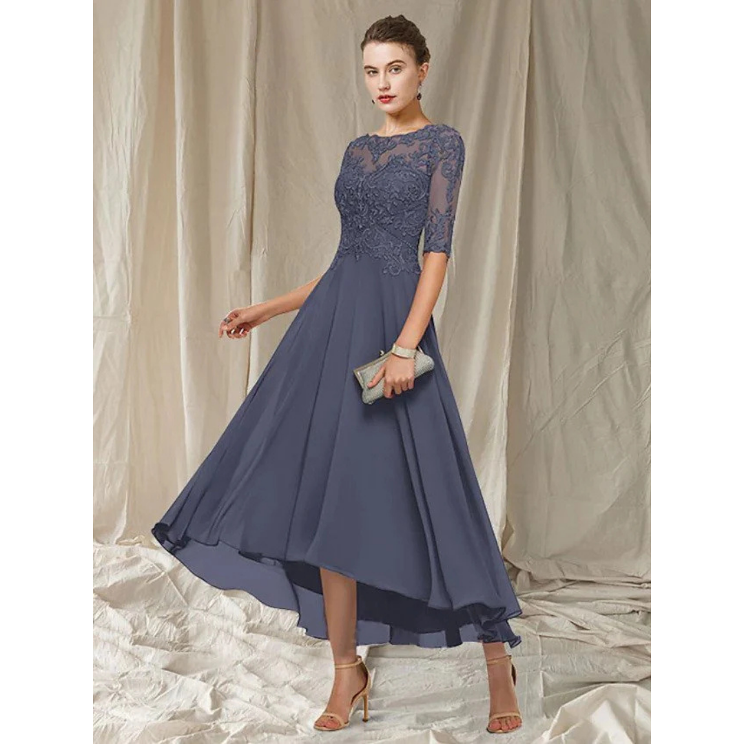 Elegantes Kleid Eine Linie Für Frauen | Midi