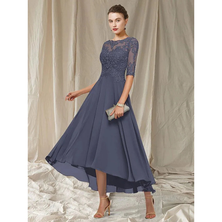 Elegantes Kleid Eine Linie Für Frauen | Midi