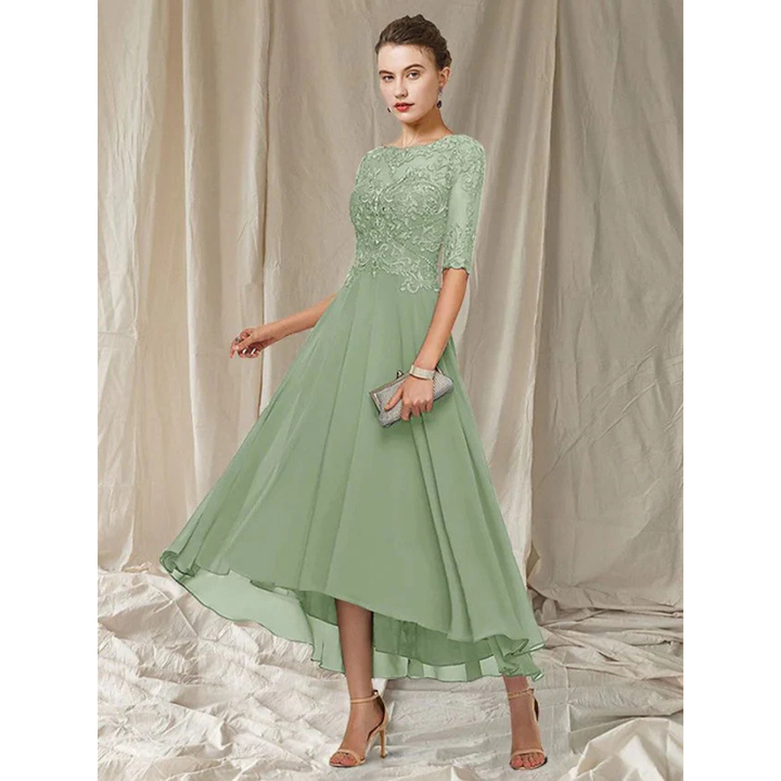 Elegantes Kleid Eine Linie Für Frauen | Midi