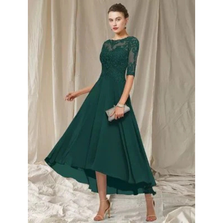 Elegantes Kleid Eine Linie Für Frauen | Midi