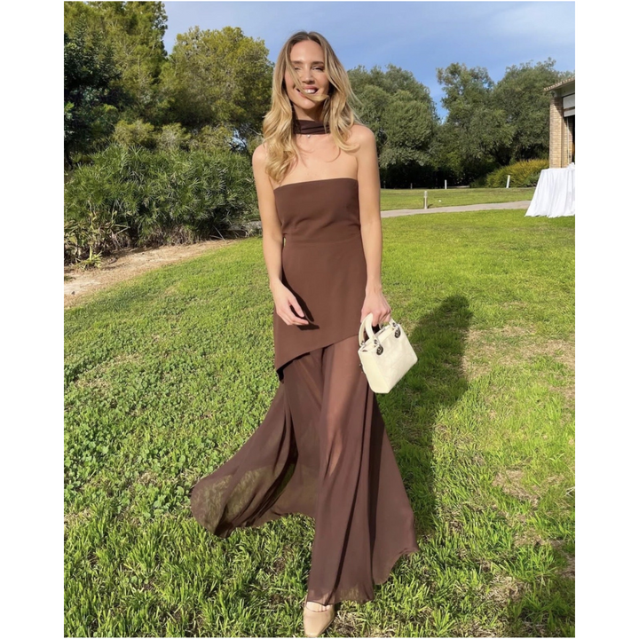 Robe D'été Élégante Et Asymétrique Pour Invité De Mariage | Maxi
