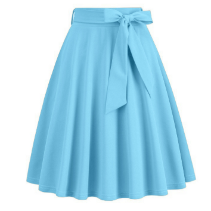 Femmes Jupe Mi-longue Taille Haute | Nœud Papillon