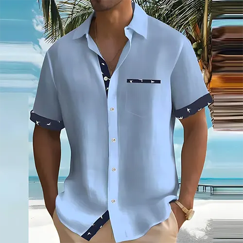 Chemise D'été À Manches Courtes Pour Hommes | Respirante