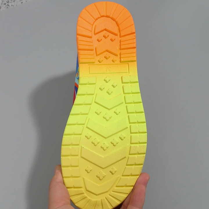 Baskets Colorées À Lacets Pour Femmes | Impression Abstraite