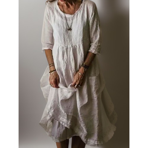 Robe D'été Décontractée À Smocks Pour Femmes | Midi