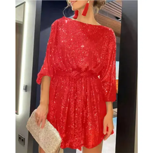 Abito da sera chic con paillettes per donna | Mini