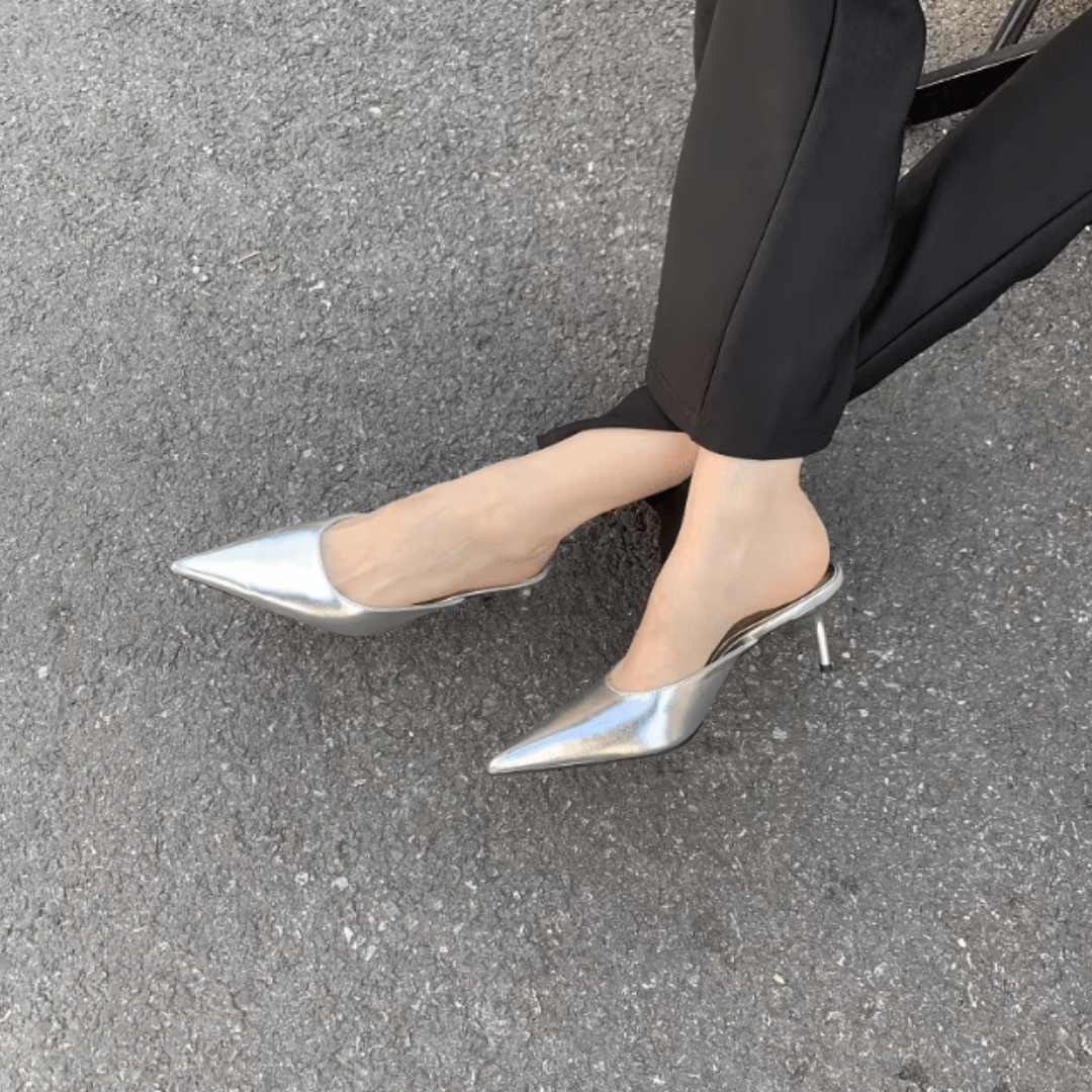 Mules À Bout Talon Pointu Pour Femmes | Sans Dos