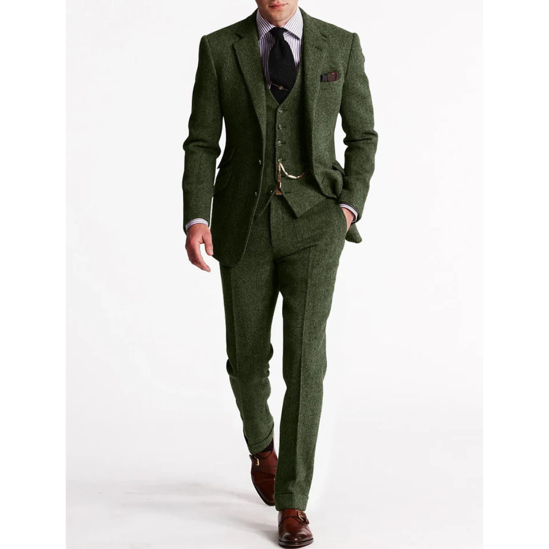 Costume D'invité De Mariage Vintage Trois Pièces Pour Hommes | Classique